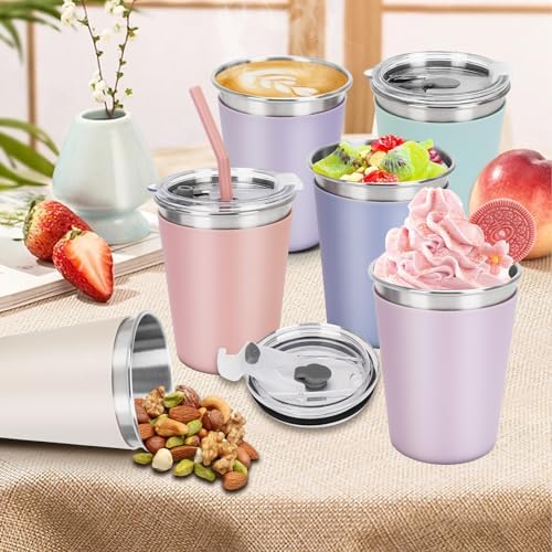 Rommeka Kids Straw Cups 6 Pack 12oz Sippy Cup
