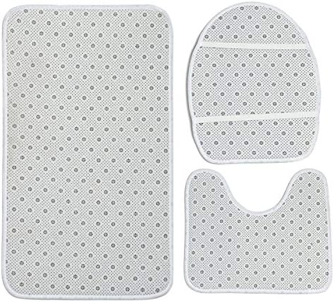 YESOF66 3 Piece Bathroom Rug Set with Non-Slip Toilet Cover