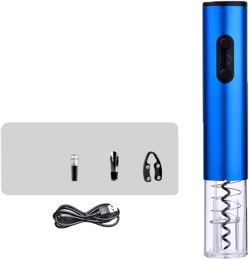 Electric Wine Bottle Opener with Foil Cutter and Corkscrew