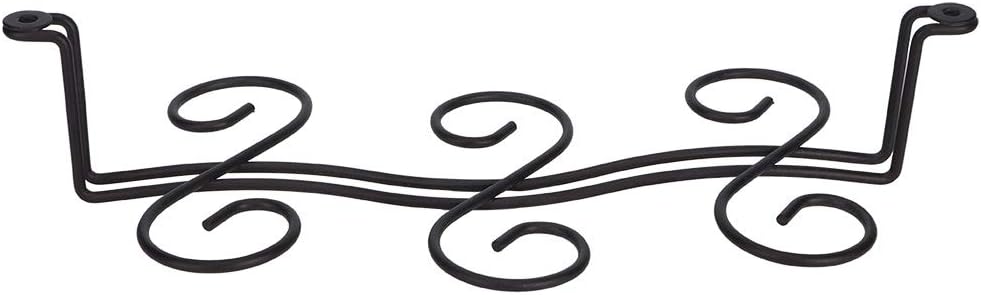 Tomotato Wine Glass Rack with 6 Hooks Black
