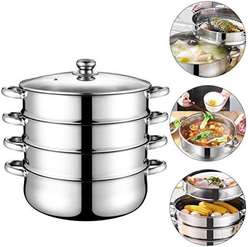 BESTonZON 4 Tier Stainless Steel Steamer Pot