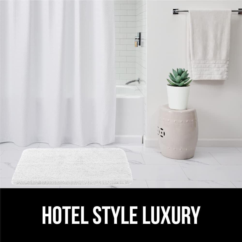 GORILLA GRIP Waffle Shower Curtain 72x72 White
