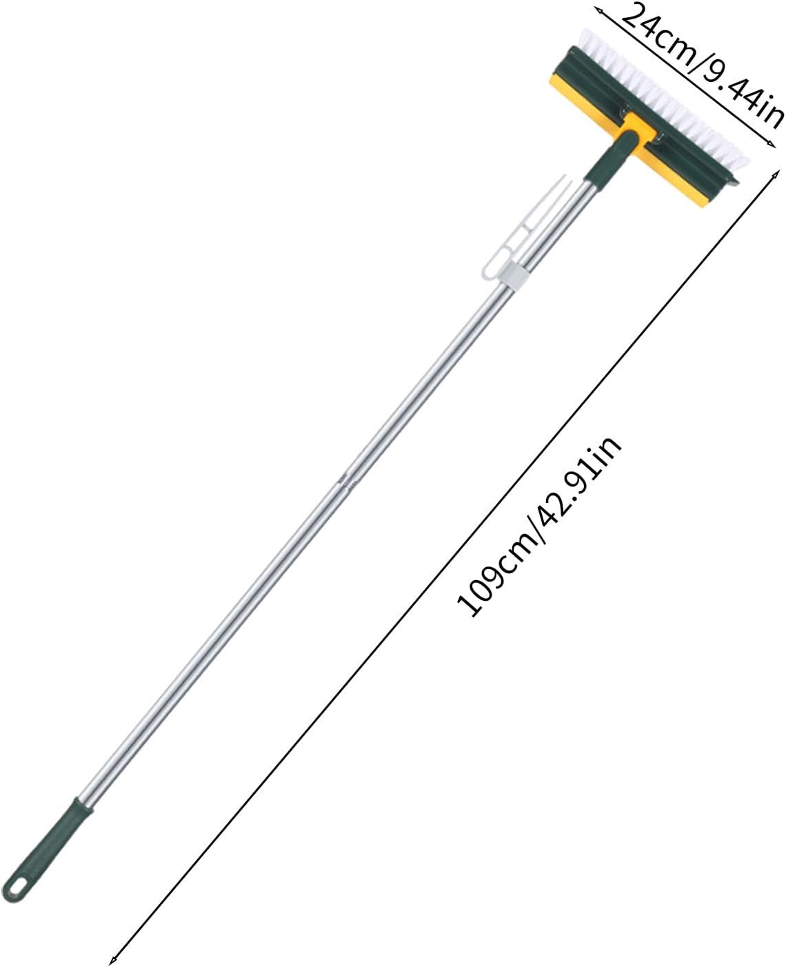 Floor Scrub Brush with 3 in 1 Function and 180 Degree Rotation