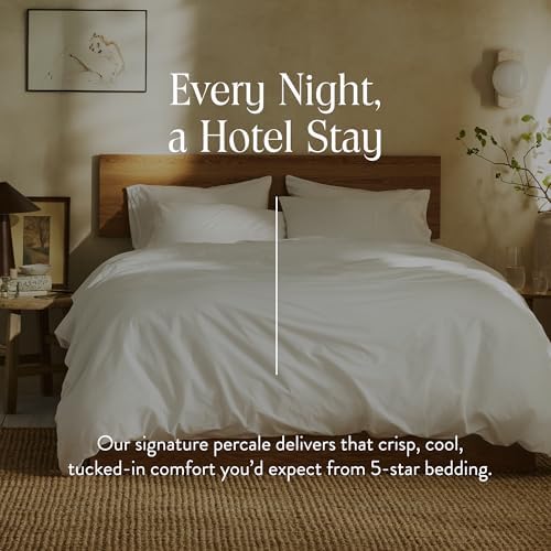 Brooklinen Luxury Percale Duvet Cover White