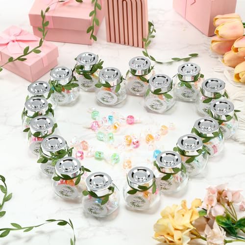 50 Pcs Mini Glass Jars with Lids and Labels