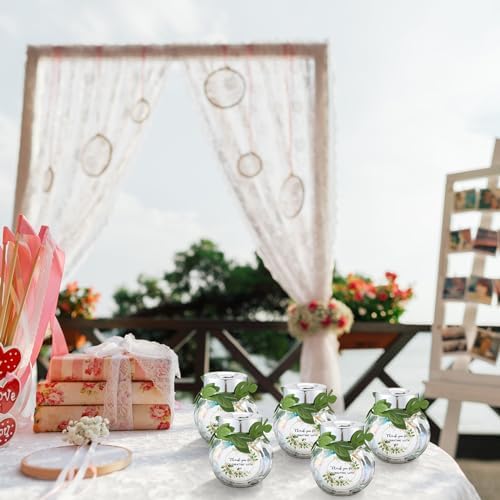 50 Pcs Mini Glass Jars with Lids and Labels