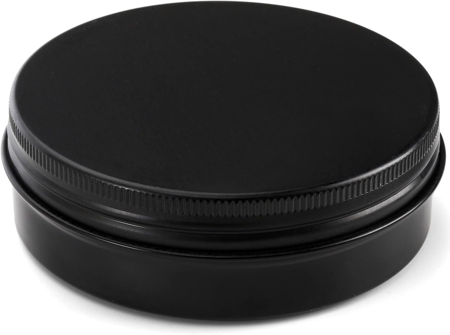 Foraineam 48 Pack 4 Oz Screw Lid Black Metal Cans