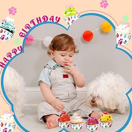 200 Pcs Paw Bone Cupcake Liners for Dog Lovers