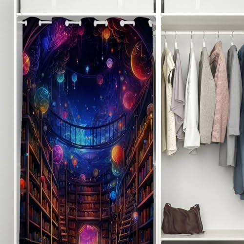 Wuminmin Bookshelf Door Curtain for Kids Bedroom