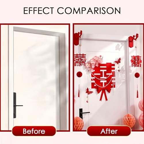 Chinese Double Happiness Wedding Room Decor Set Traditional Style