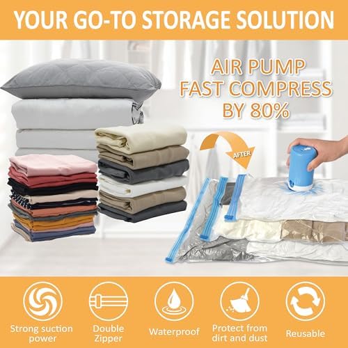 Cozy Essential Vacuum Storage Bags 22 Pack with Electric Pump