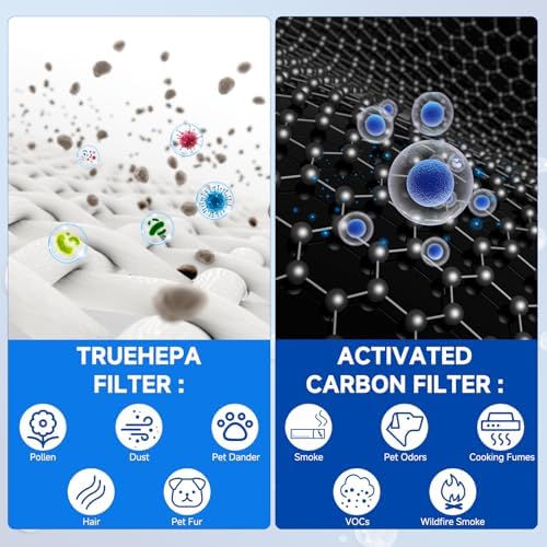 2 Pack HAP-603 HAP-603WF Replacement Filter for ECOSELF Air Purifier