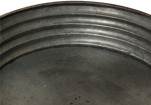 Glitzhome Galvanized Metal Serving Tray 12 Inch Diameter