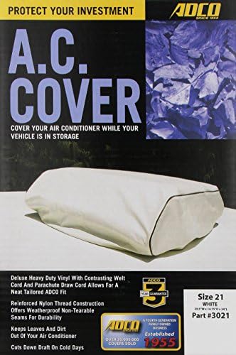 ADCO 3021 White RV Air Conditioner Cover 21 Inch