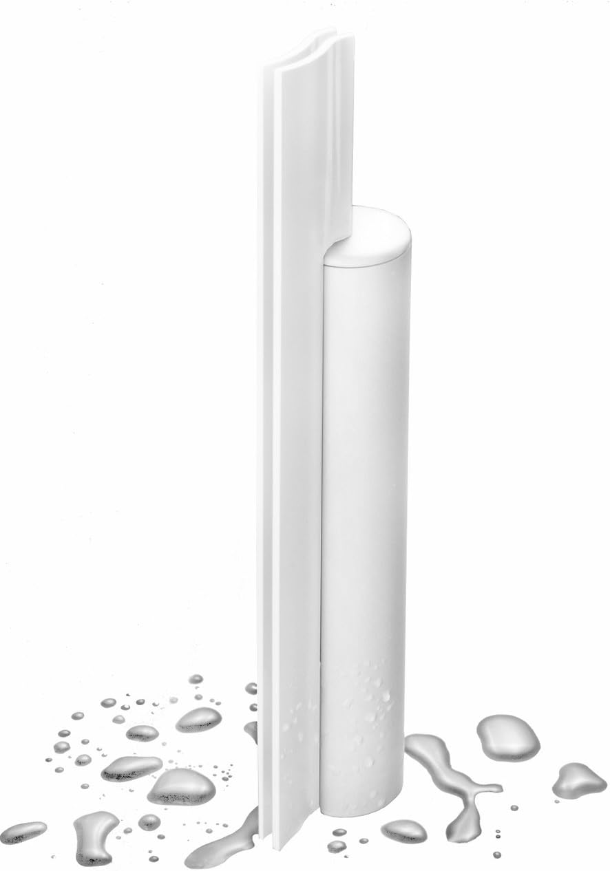 Cleret Dual Bladed Classic Bath Squeegee All White