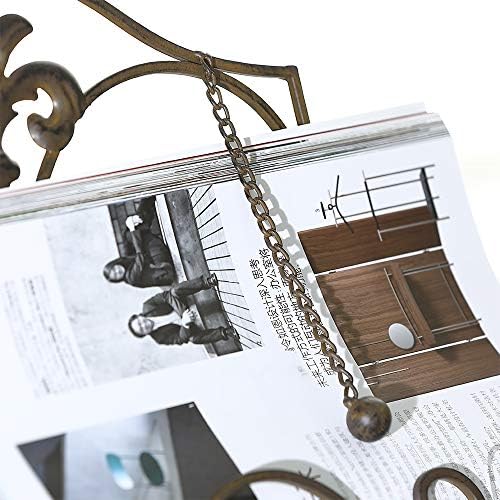 Jemeni Fleur De Lis Cookbook Stand with Antique Brown Finish