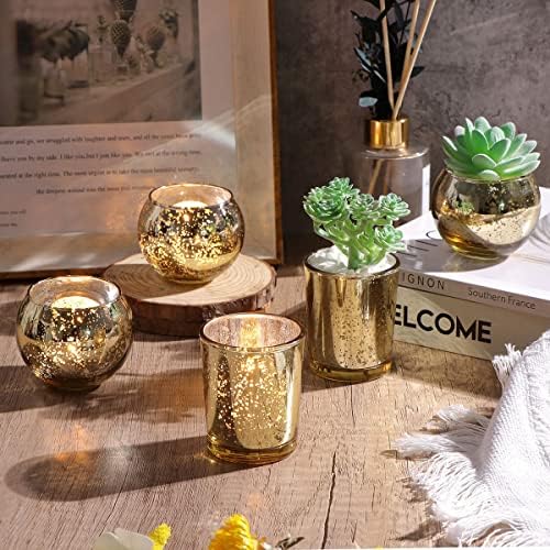 24pcs Assorted Gold Votive Candle Holders