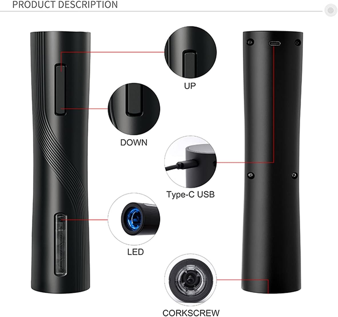 Rechargeable Automatic Wine Opener Jar Opener