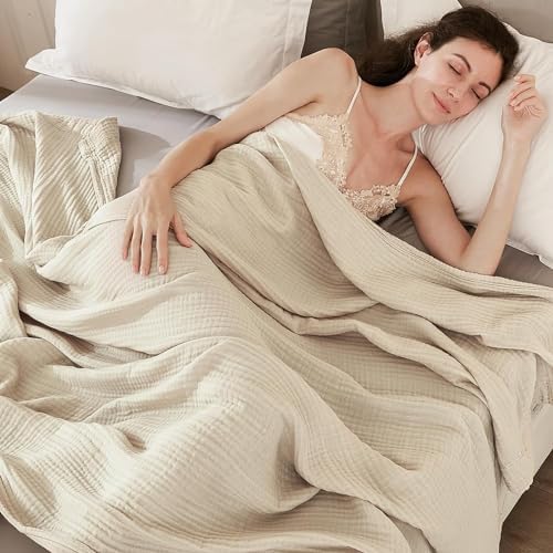 EMME Large 50x70 Cotton Throw Blanket for Women