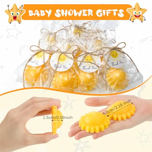 Demissle 20 Pcs Yellow Soap Baby Shower Favors
