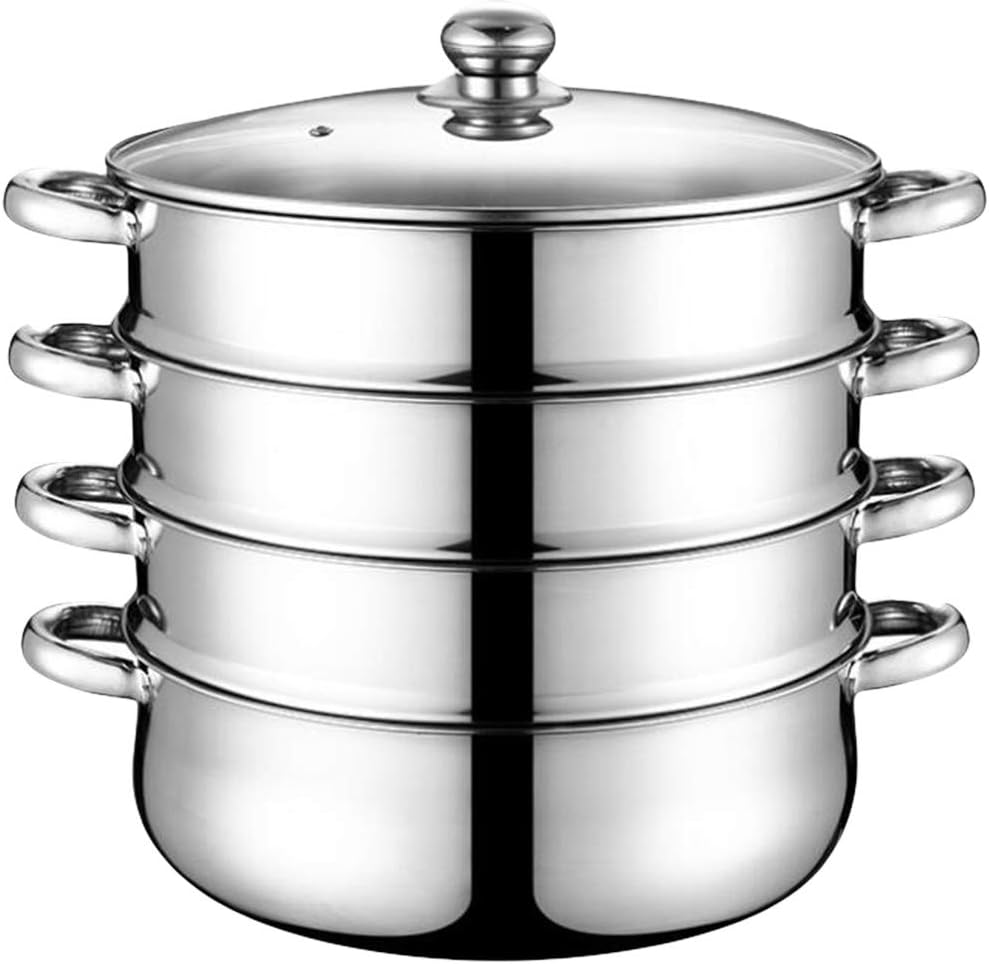BESTonZON 4 Tier Stainless Steel Steamer Pot