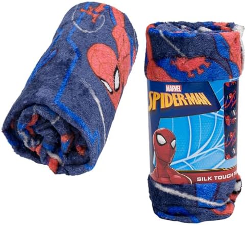 Northwest Spiderman Kids Bed Throw Blanket 40x50 Blue