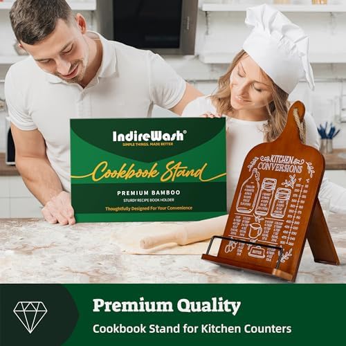 Happy Marriage Bamboo Cutting Board with Cookbook Stand