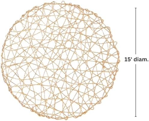 Fun Express Gold Metallic String Placemat Set of 6