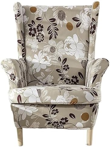RUIBOBB Wingback Chair Covers 2 Piece Set Brown