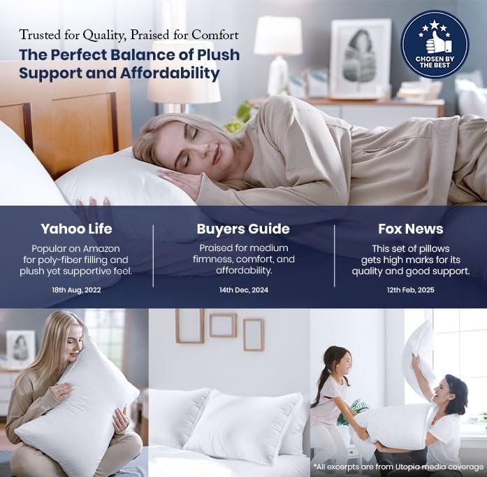 Utopia Bedding Cooling Bed Pillows Set of 2