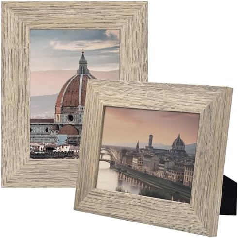 Golden State Art 5x7 Beige Picture Frame 2 Pack