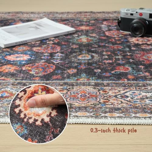 Dark Espresso Runner Rug for Hallways Kitchen