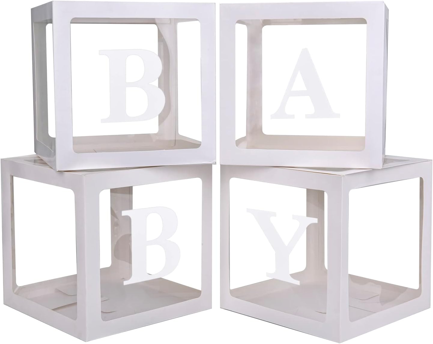 Baby Boxes with 4 Letters for Baby Shower Decorations