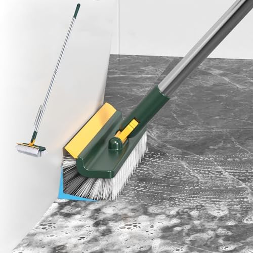 Floor Scrub Brush with 3 in 1 Function and 180 Degree Rotation