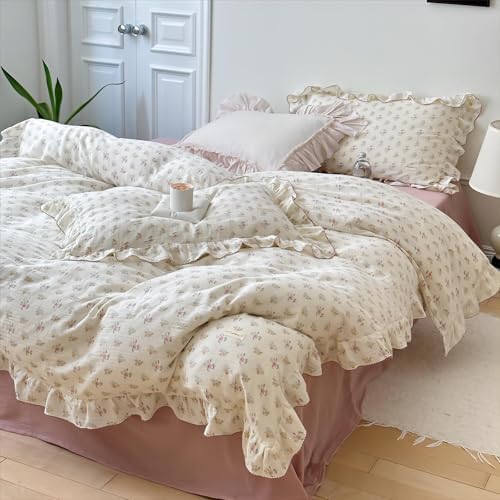 BuLuTu 100 Cotton Muslin Duvet Cover Twin Size