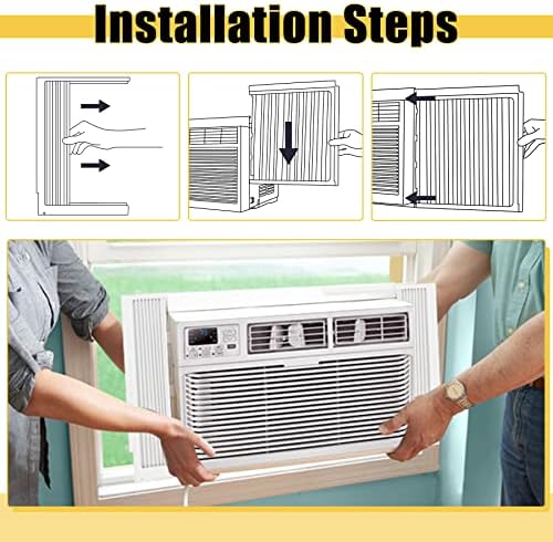 Powrocket Window AC Side Panel with Frame Set White
