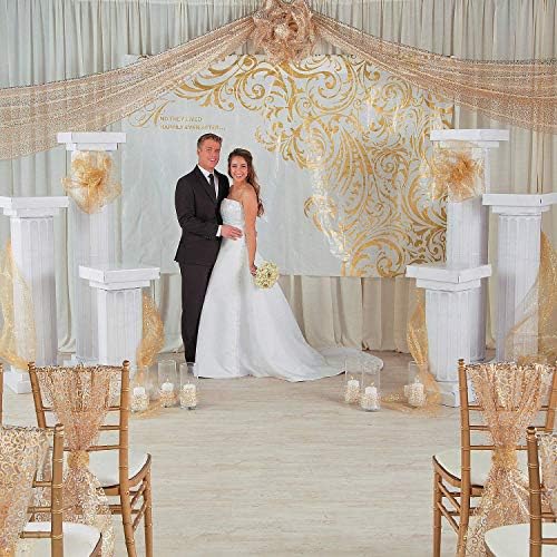 Fun Express 6 Tall Marble-Look Fluted Pillars 2 Pieces