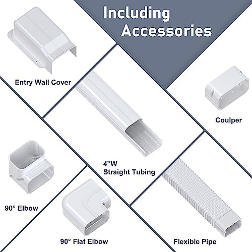 Flamorrow 4 PVC Line Set Cover Kit 25 Ft