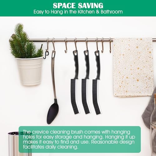 3PCS Hard Bristle Crevice Cleaning Brush Set