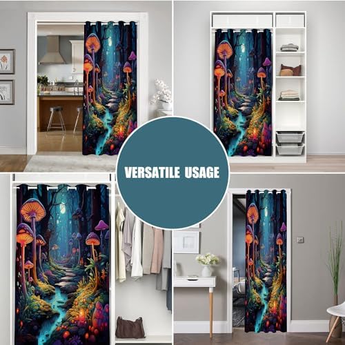 Fairy World Mushroom Print Door Curtain