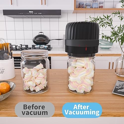 Electric Mason Jar Vacuum Sealer Kit with 10 Jar Lids