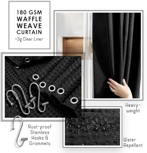 Clara Clark 22PC Black Bathroom Accessory Set
