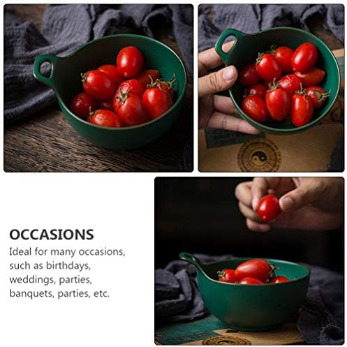 Hemoton Ceramic Ice Cream Bowl Decorative Fruit Dish