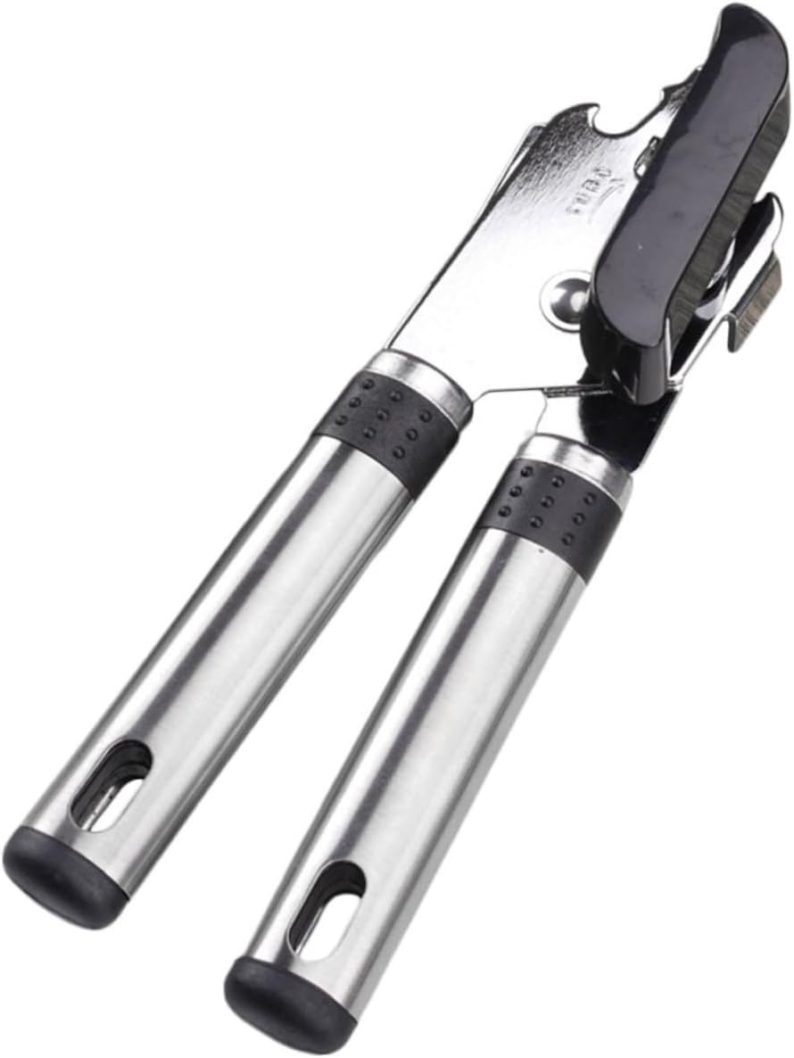 1Pc Stainless Steel Can Opener and Multi Function Bottle Opener with Lever