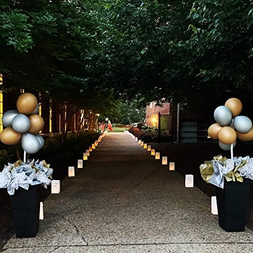 Homemory White Luminary Bags with Stars Design 24