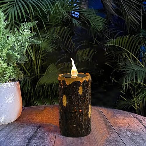 Solar Garden Statue Dcor Tall Resin Figurine