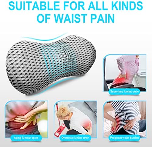 Panduo Lumbar Support Pillow - Memory Foam for Back Pain Relief