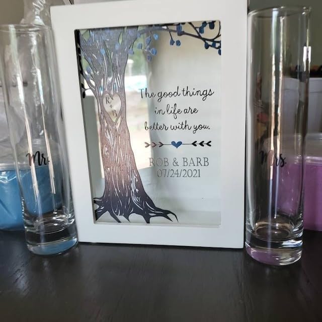 Personalized Wedding Sand Ceremony Set with Lid and Sand