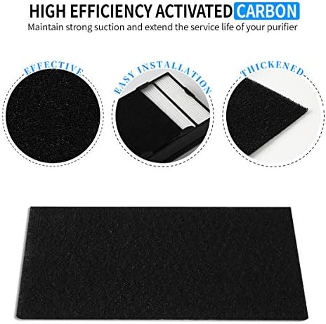 True HEPA Filter B 4 Pack Carbon Pre Filter 4 Pack for Holmes HAPF600 HAPF600D HAPF600D-U2