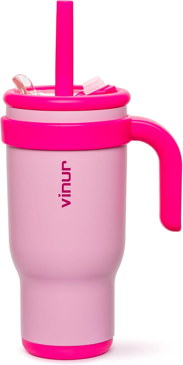 VINUR Kids Insulated Tumbler 17 oz Purple Pink